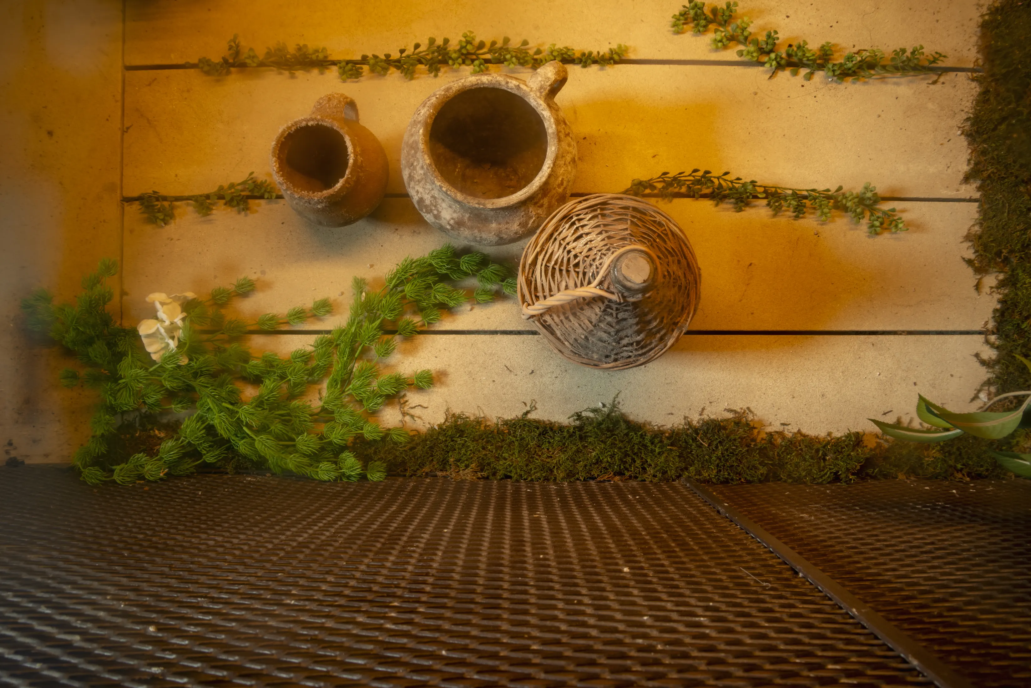 Detalle del suelo en la cocina rehabilitada.